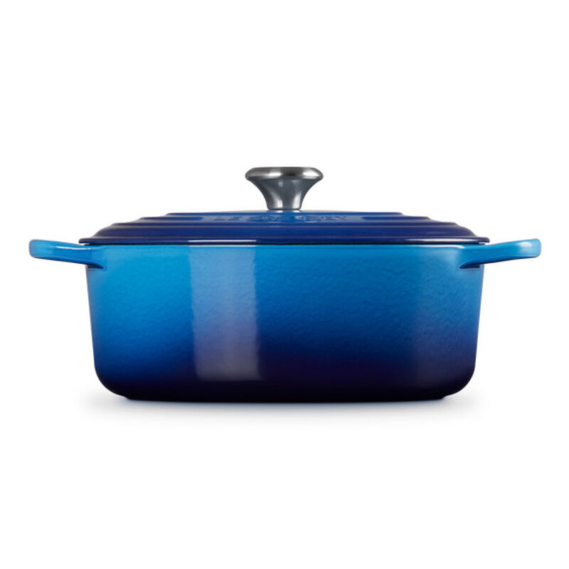 Le Creuset Cast Iron Oval Casserole 29cm - Azure Blue image number 1